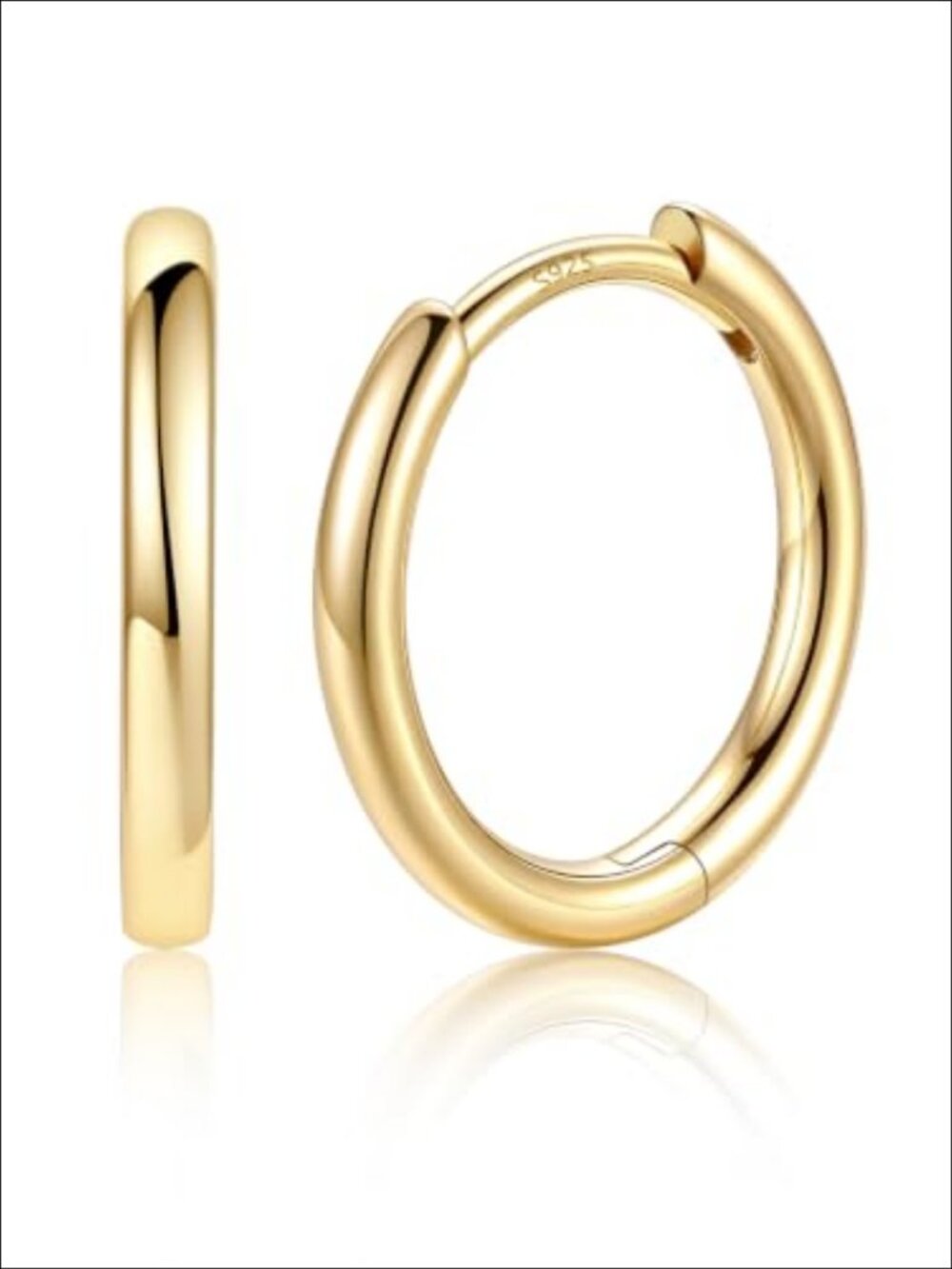 14K Gold Plated Huggie Hoop Earrings Women Small Gold Hoops